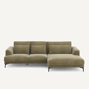 XL hoekbank rechts in linnen fluweel, MARSILE