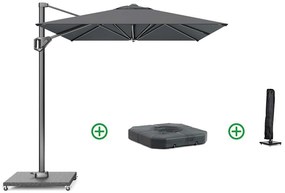 Zweefparasol 3x2m T1 (incl. voet + hoes) antracite Grijs-antraciet Platinum Voyager