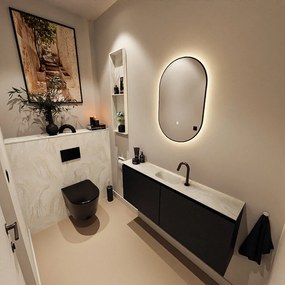 Mondiaz Ture DLux toiletmeubel 120cm urban met wastafel ostra midden met kraangat