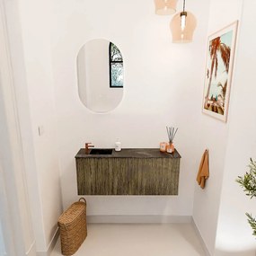Mondiaz Joya DLux 100cm toiletmeubel dusk met wastafel faye links 1 kraangat lava