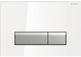 Geberit Sigma 40 bedieningsplaat met duofresh geurafzuigingsset glas wit aluminium 115.600.SI.1