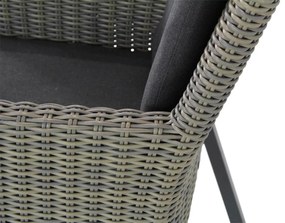 Tuinset 6 personen 230 cm Wicker Taupe Garden Collections Oxbow/Veneto