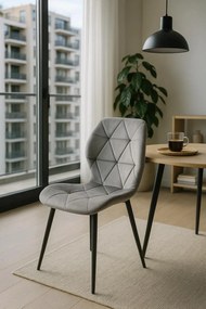 Sesel Fluwelen Stoel met Zwarte Poten