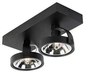 Design Spot / Opbouwspot / Plafondspot zwart verstelbaar 2-lichts - Go Modern G9 Binnenverlichting Lamp