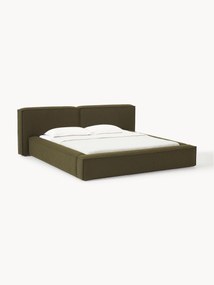 Gestoffeerd bouclé bed Lennon