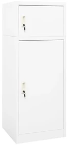 vidaXL Zadelkast 53x53x140 cm staal wit