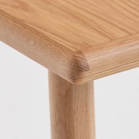 Wandtafel in massief eiken en eikenfineer, breedte 80 cm, Douve