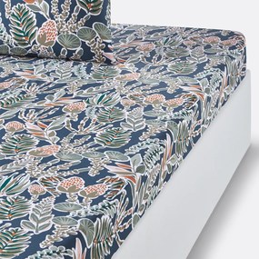 Hoeslaken in perkalkatoen, Aquajungle