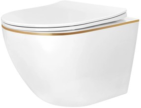 Hangtoilet Rea Carlo Mini Tornado NF GOLD EDGE