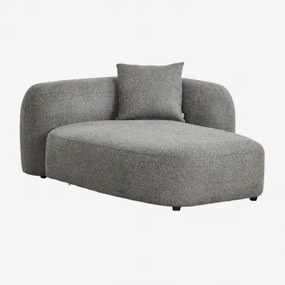 Chaise Longue Rechts Voor Modulaire Bank In Chenille Coco Granietgrijs Dik Chenilledoek - Sklum