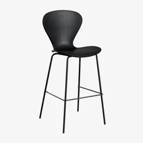 Pak Van 4 Uit Hoge Krukken Zwart & ↑75 Cm & Zwart - Sklum