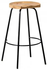 Hoge Kruk 75 Cm In Hout Darcko Zwart - Sklum