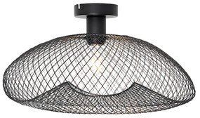 Moderne plafondlamp zwart - Zora