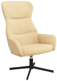 vidaXL Relaxstoel fluweel crèmewit