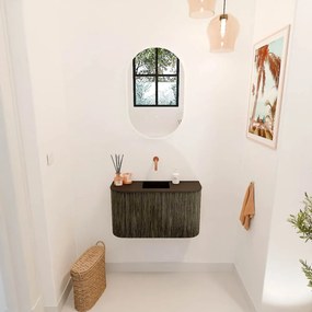 Mondiaz Joya 75cm toiletmeubel ronding links/rechts shadow met wastafel faye midden zonder kraangat urban