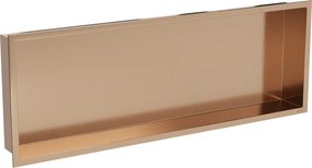 Mexen X-Wall-R nisplank met flens 90 x 30 cm, geborsteld koper - 19C0903010
