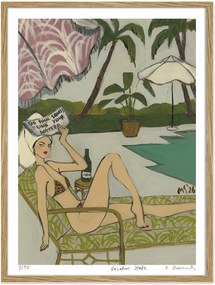 Ingelijste digitale print Vacation State