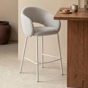 Moderne Barstoel Beige Met Armleuningen