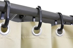 La Palma 4x4m witte terraspergola met Garden Point gordijnen