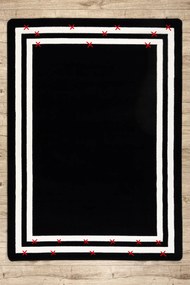 Tapijt HAMPTON Kader zwart - TWEEDE-KLASSE PRODUCT