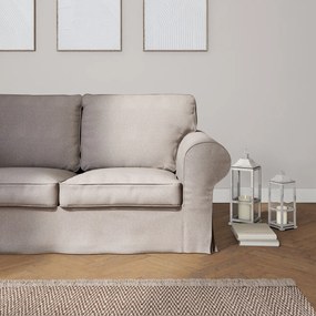 Dekoria IKEA hoes voor Ektorp 2-zits slaapbank - NIEUW model, beige-grijs