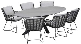 Garden Impressions Fabrice tuinset 7-delig - Scot tuintafel Napoli sand 230x115 cm