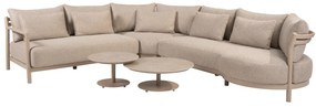 Boaz Mykonos modulaire hoek loungeset 5 delig keramiek latte 4 Seasons Outdoor