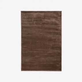 Daroca Polyester Vloerkleed Gerookt Bruin & 160 X 230 Cm - Sklum