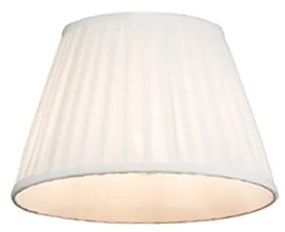 Plisse lampenkap wit rond schuin 25/15/16,5
