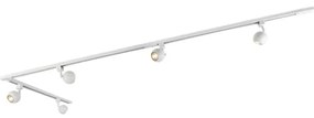 Smart 1-fase railsysteem incl. 5 Wifi GU10 wit - Iconic Gissi Modern GU10 Binnenverlichting Lamp