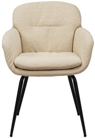 GEORGIA Creme (stof Monza 90) - MODERNE GESTOFFEERDE DRAAISTOEL VOOR WOONKAMER/EETKAMER/LOFT KANTOOR