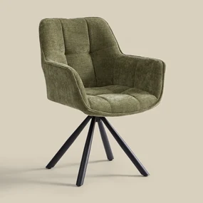 Groene Eetkamerstoel Met Stiksels