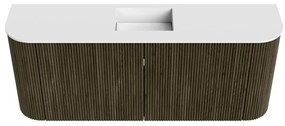 Mondiaz Joya 105cm toiletmeubel ronding links/rechts shadow met wastafel faye midden zonder kraangat talc