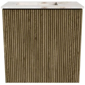 Mondiaz Joya DLux 40cm toiletmeubel dusk met wastafel faye links zonder kraangat frappe