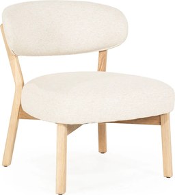 Eleonora Mikky Design Fauteuil Eiken En Beige Stof