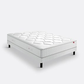 Ensemble matras met veren le Délicatesse + beddenbodem