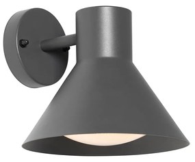 Industriële buitenwandlamp donkergrijs kegel IP44 - Natas