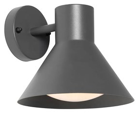 Industriële buitenwandlamp antraciet kegel IP44 - Natas Industriele / Industrie / Industrial E27 IP44 Buitenverlichting rond