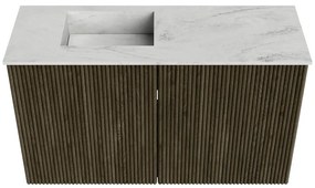 Mondiaz Joya DLux 70cm toiletmeubel shadow met wastafel faye links zonder kraangat opalo