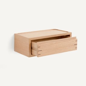 Hangend nachtkastje van massief eiken en eikenfineer, HIBASHI