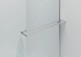 Sanigoods Curvea inloopdouche met handdoekhouder chroom 100x200cm