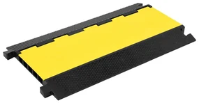 vidaXL Kabelbeschermer drempel met 5 tunnels 90 cm rubber