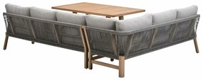Garden Impressions Alora lounge dining set 3-delig links - grey sand
