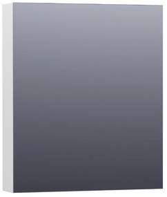 Saniclass Plain Spiegelkast - 60x70x15cm - 1 linksdraaiende spiegeldeur - MDF - hoogglans wit SK-PL60LHW