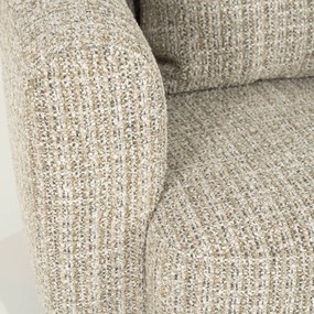 Draaibare Fauteuil Taupe Met Walnoot Hout