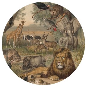 WallArt Behangcirkel Animals of Africa 142,5 cm