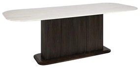 Richmond Interiors Mayfield Eettafel Marmer En Donker Hout - 230 X 100cm.