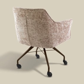 Raster Armstoel Met Wieltjes Beige