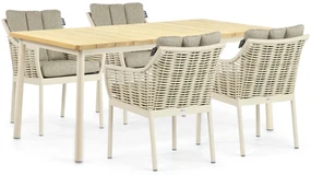 Tuinset 4 personen 180 cm Aluminium/Wicker Taupe Apple Bee Milou/Milou