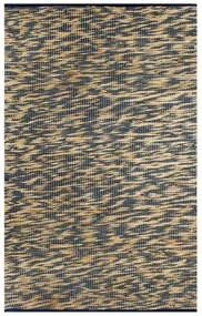 vidaXL Vloerkleed handgemaakt 160x230 cm jute blauw en naturel